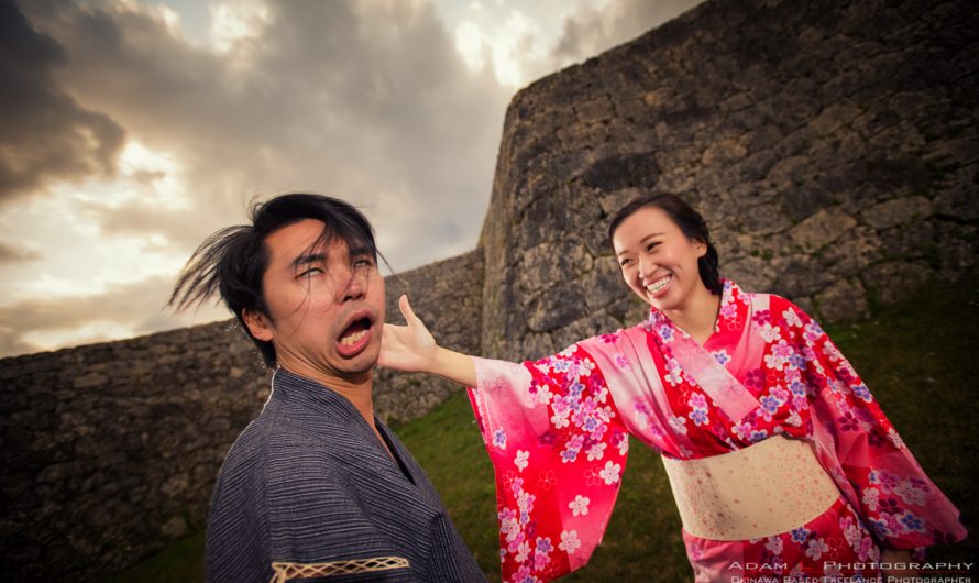 Fun couple = Awesome pre-wedding photo tour : Okinawa Japan