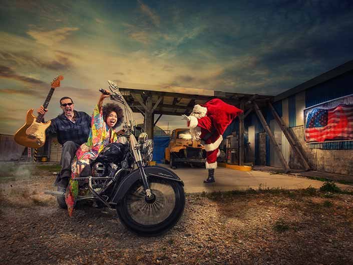 Christmas charity poster shoot Okinawa Americana