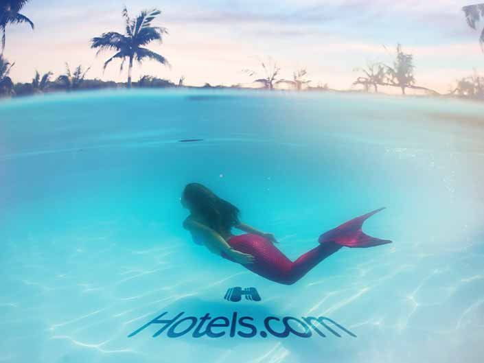 Hotels.com Mermaid photoshoot