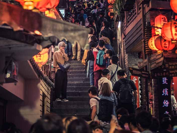 Jiufen Taiwan at night
